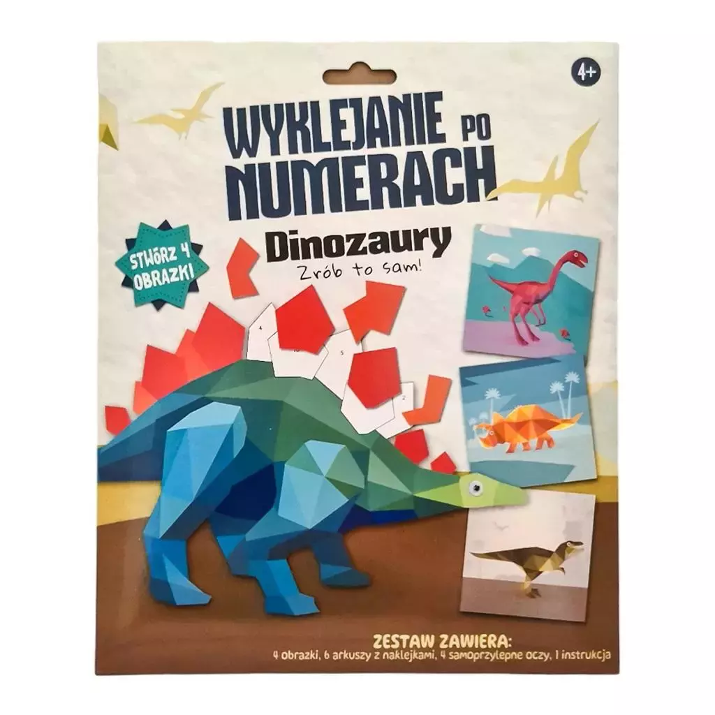 Przyklejanie po numerach. Dino - Zabawki