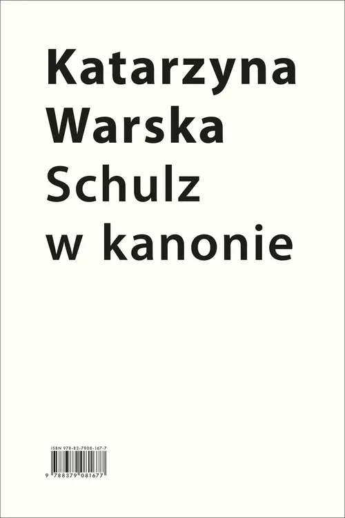 Schulz w kanonie - Książki