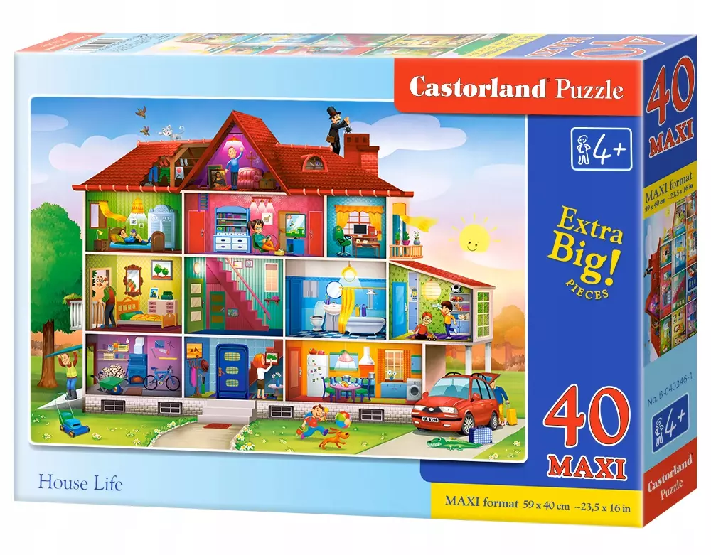 Puzzle maxi 40 elementów. House Life