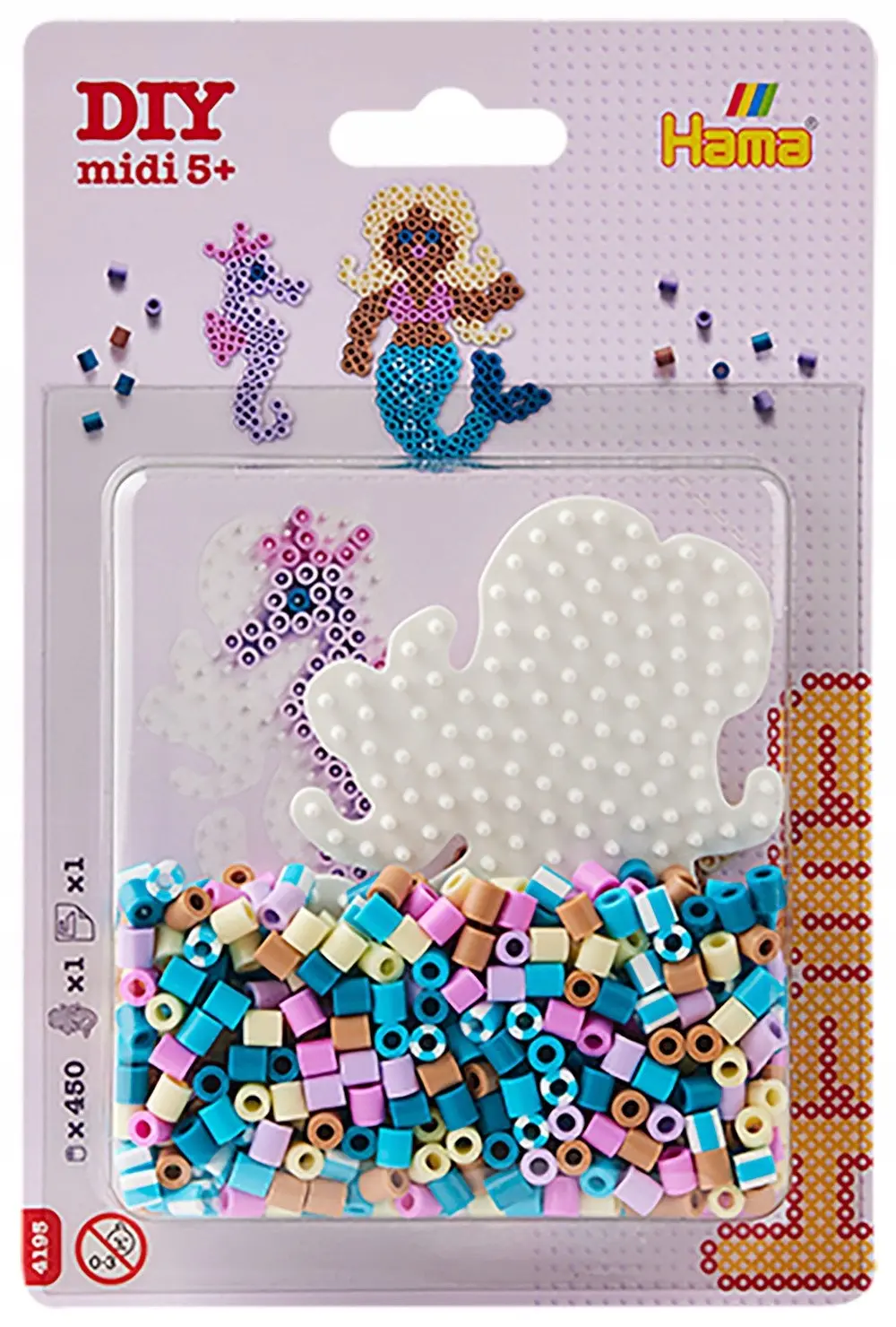 Hama 4195 - mały zestaw - Syrenka i konik morski - KRK - KRK - Zabawki