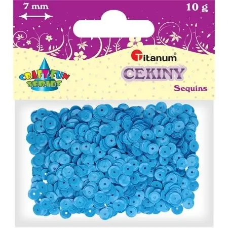 Cekiny okrągłe 7mm 10g - niebieskie - Papiernicze i szkolne