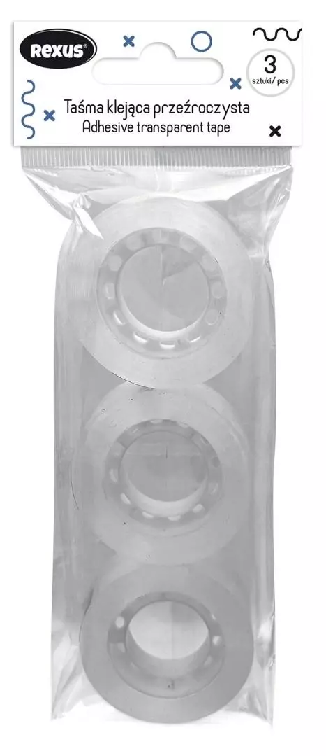 Taśma klejąca 18mm x 30m 3szt - Papiernicze i szkolne
