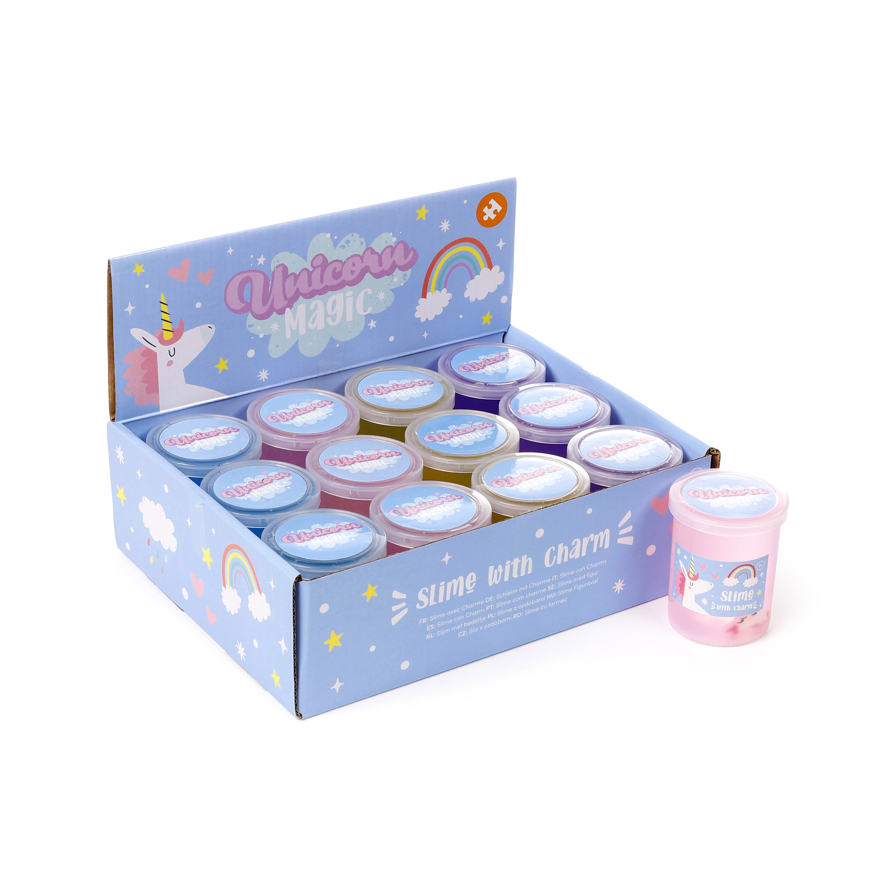 Slime z charmsami magiczny jednorożec wydający dźwięki - Zabawki