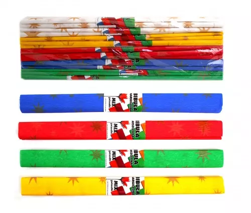 Bibuły marszczone 50x200 cm w gwiazdki - Papiernicze i szkolne