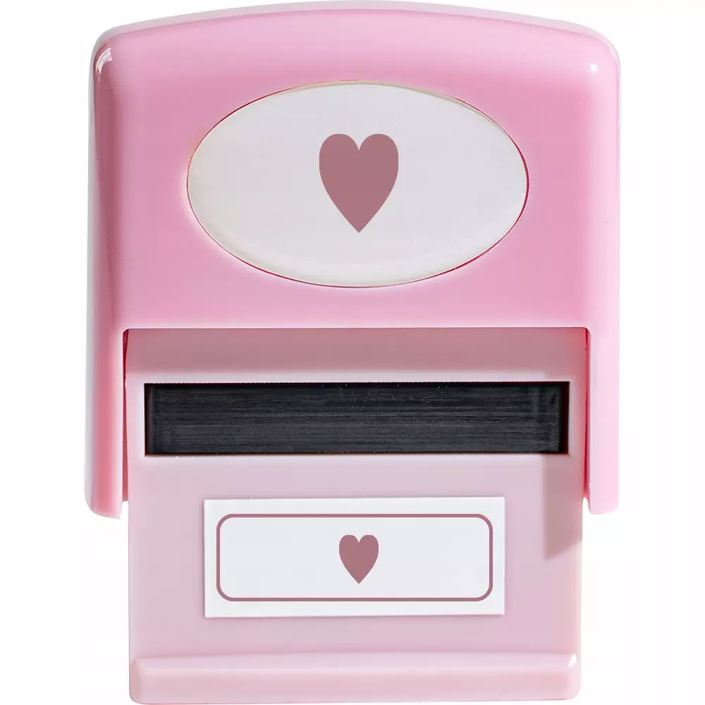 Pieczątka dla dzieci z napisem stemple dla dzieci z symbolem SERCA - Papiernicze i szkolne