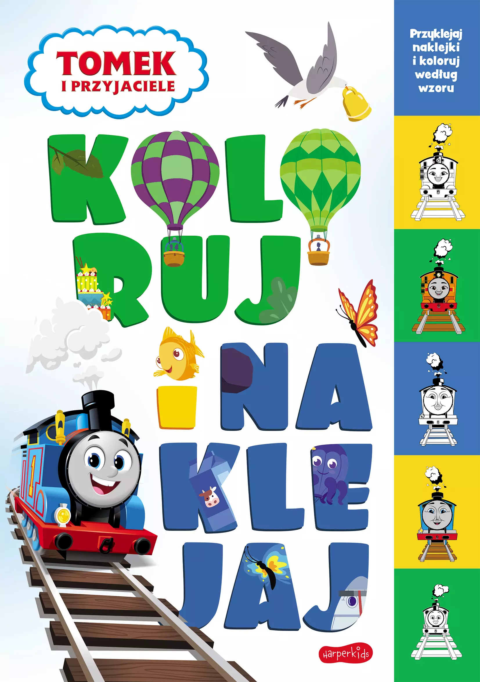 Tomek i przyjaciele. Koloruj i naklejaj - Książki