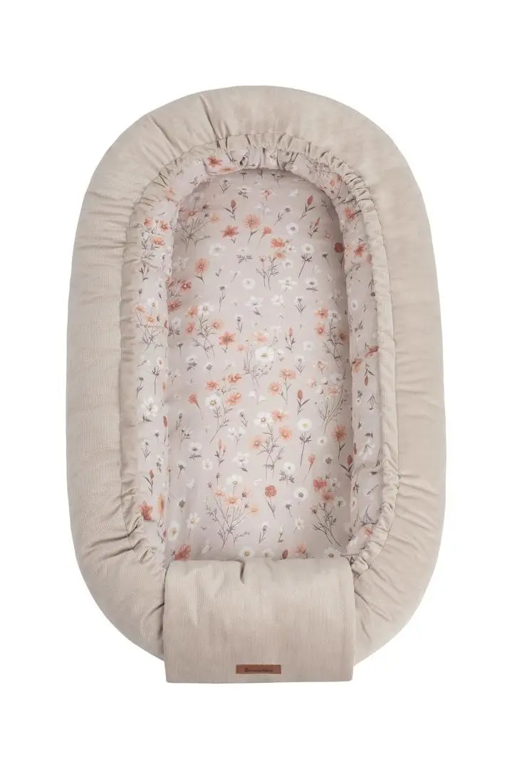 Kokon Velvet Bloom Beige 80x45 - Mama i dziecko