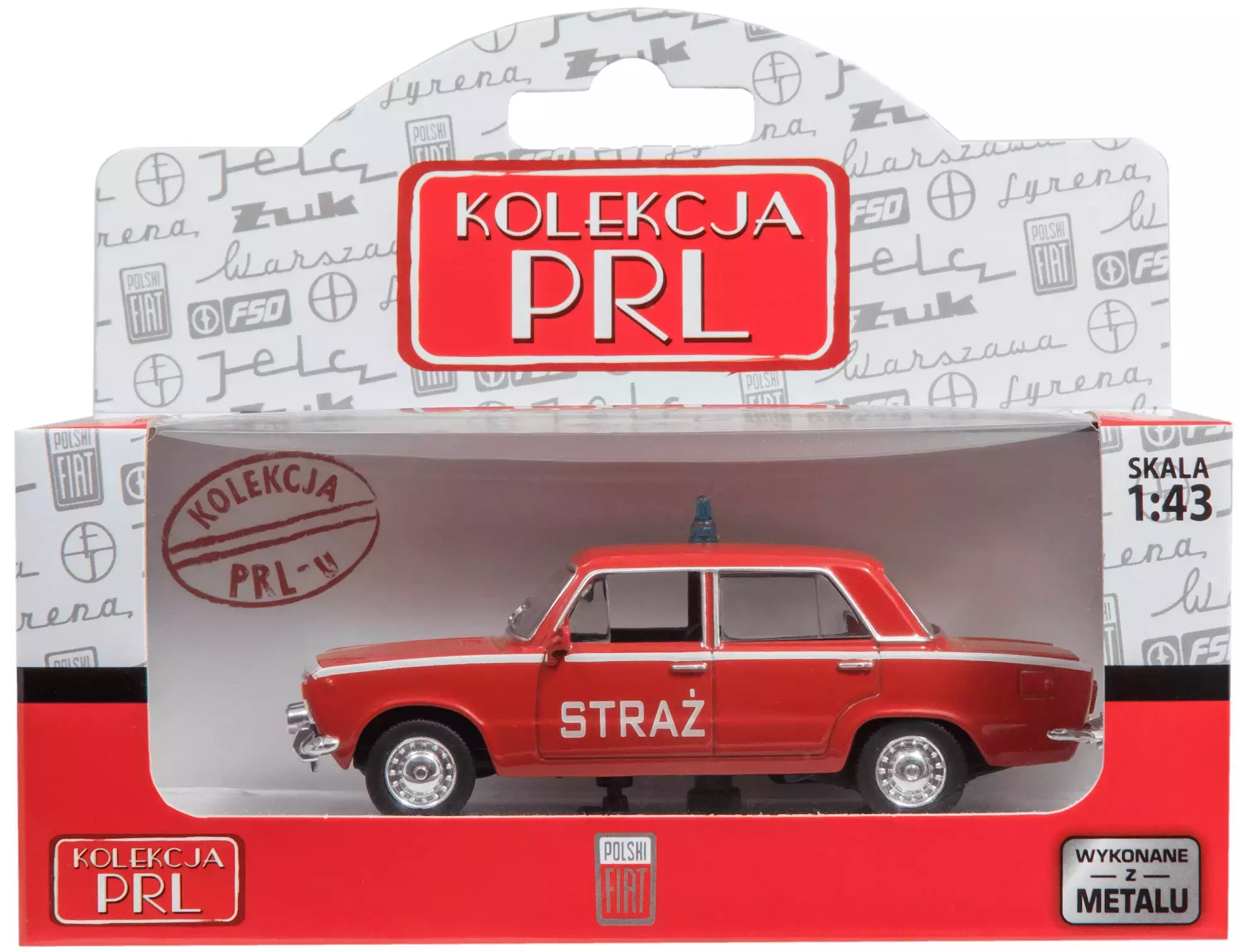 Kolekcja PRL-u. Fiat 125P, straż - Zabawki