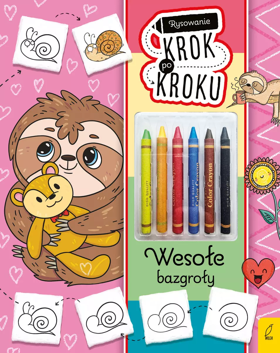 Rysowanie krok po kroku z kredkami. Wesołe bazgroły - Książki