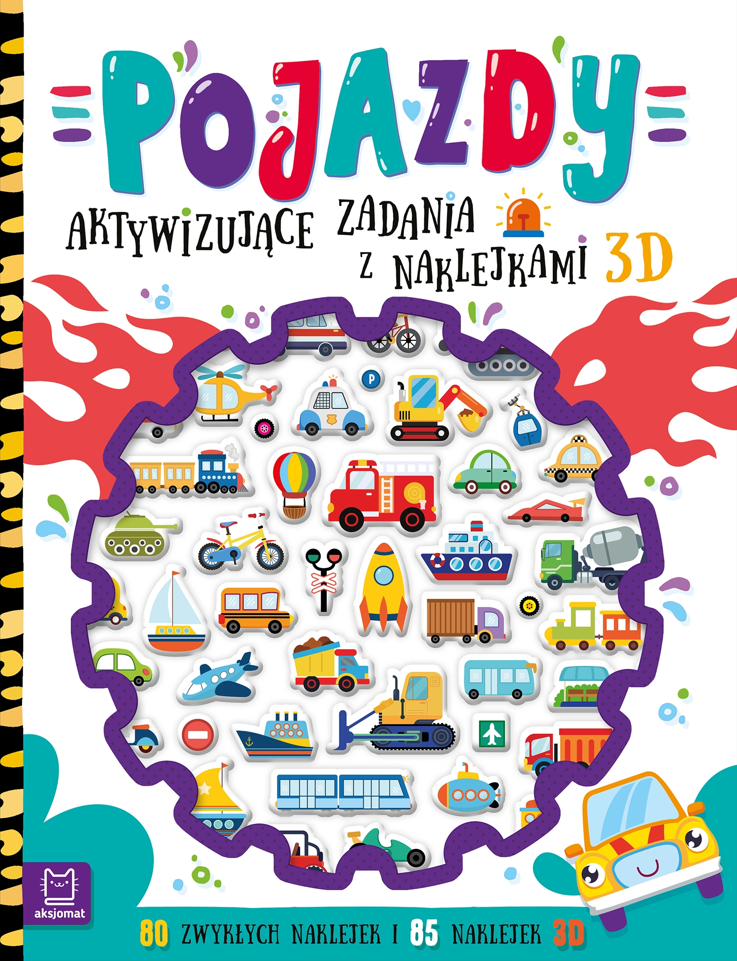 Pojazdy. Aktywizujące zadania z naklejkami 3D - Książki