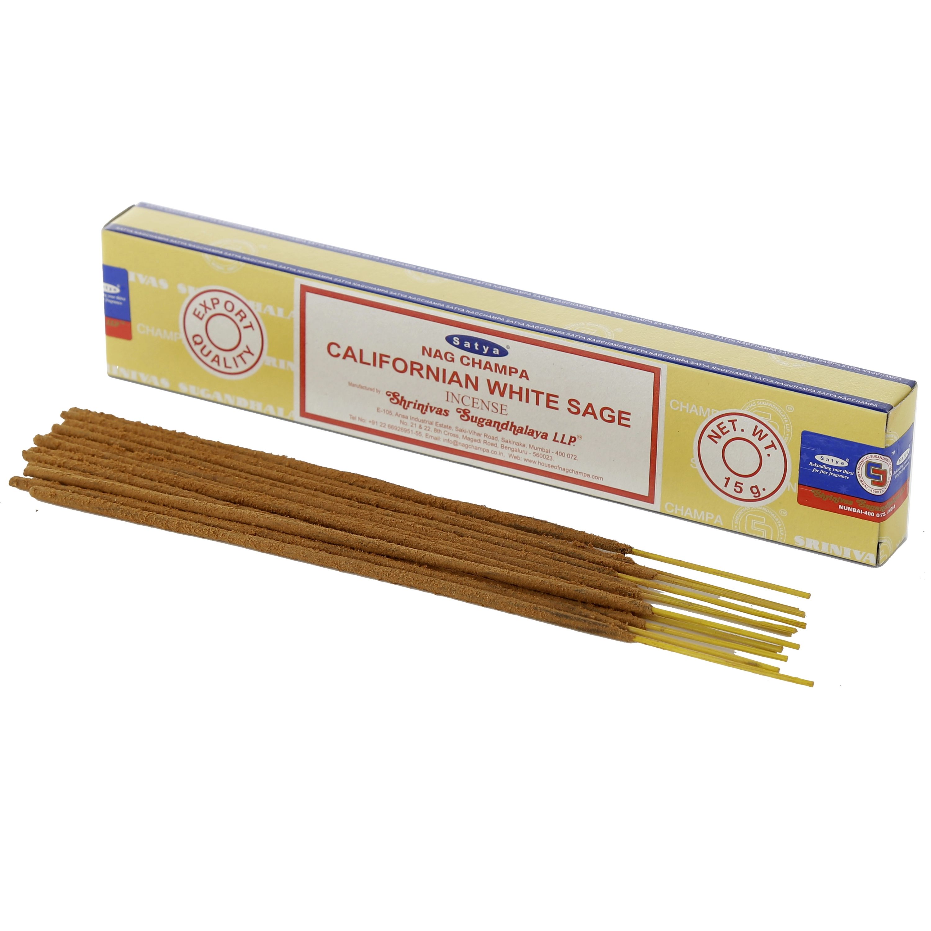 Kadzidełka - Satya VFM Californian Biały Sage Nag Champa - Mama i dziecko