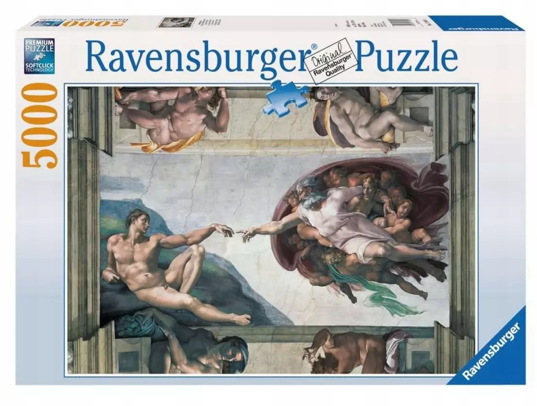 Puzzle 5000 elementów. Michał Anioł, Stworzenie Adama - Puzzle
