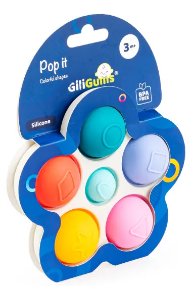 Giligums. Kolorowe kształty Pop It - Zabawki