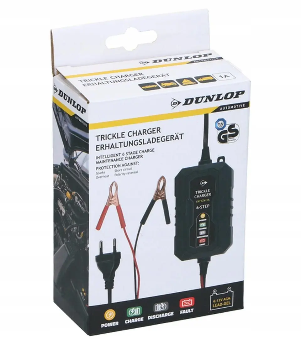 Prostownik do Akumulatorów Dunlop 6/12V - Elektronika i akcesoria