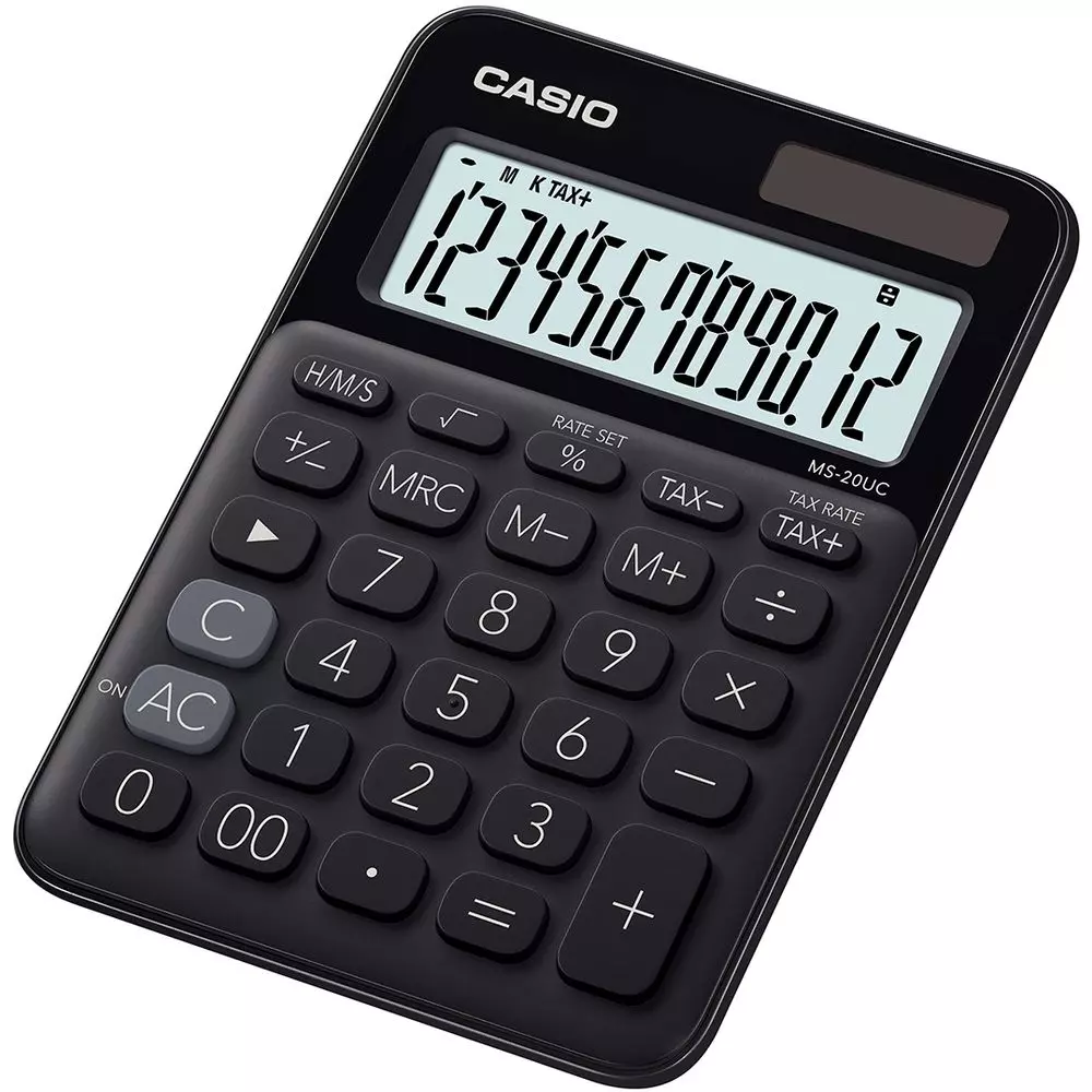 Kalkulator biurowy Casio MS-20UC-BK-B - Papiernicze i szkolne