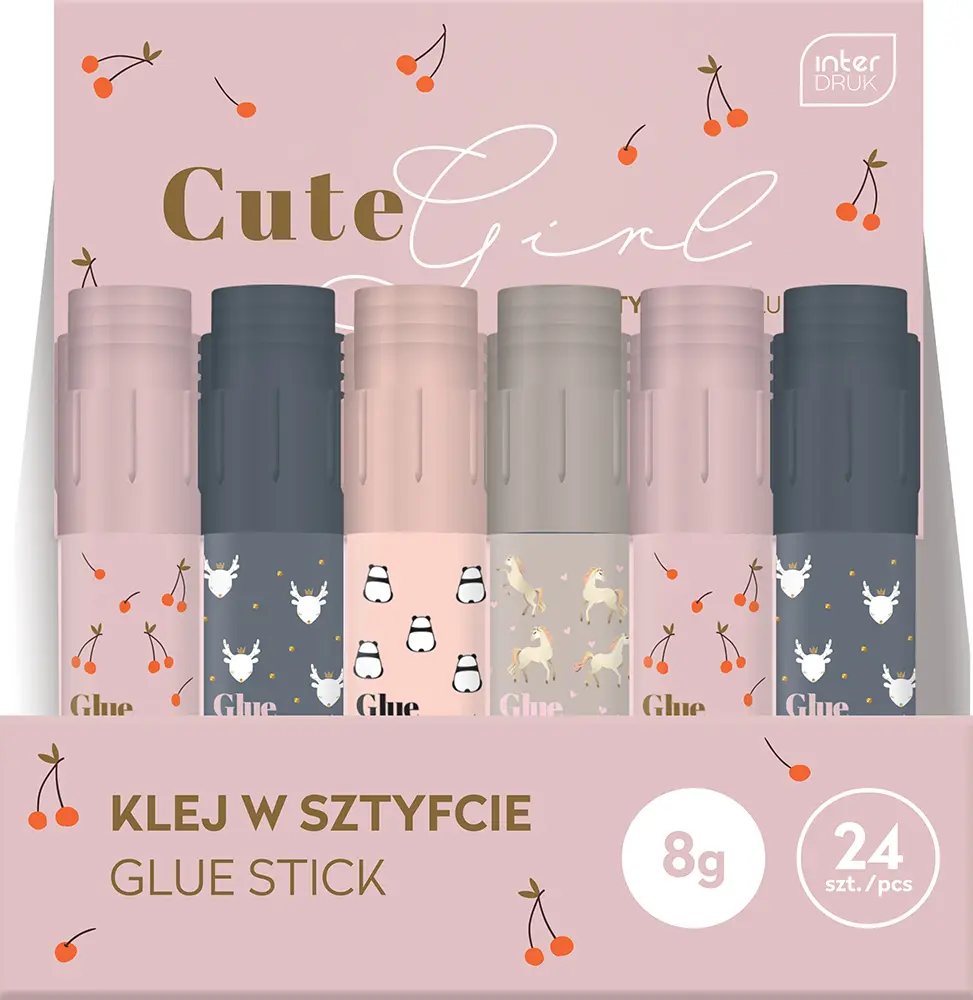 Klej w sztyfcie Cute Girl, 8 g - Papiernicze i szkolne