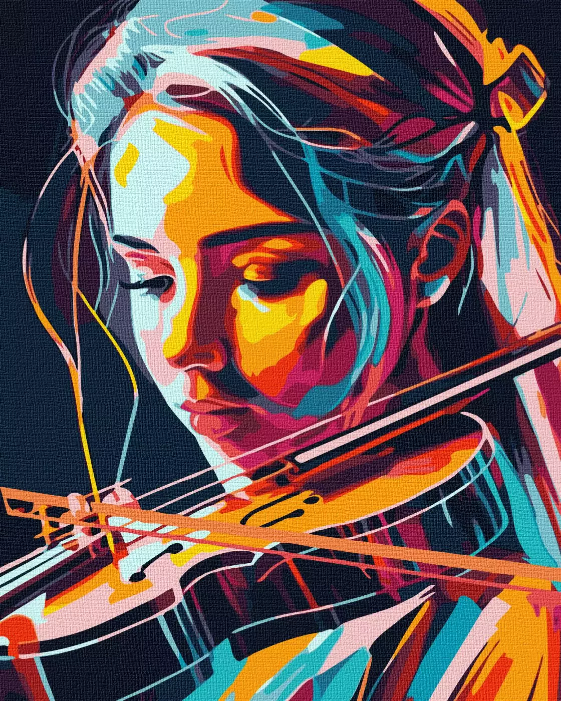 Malowanie po numerach. Wirtuoz skrzypiec ©art_selena_ua, 40x50 cm - Papiernicze i szkolne