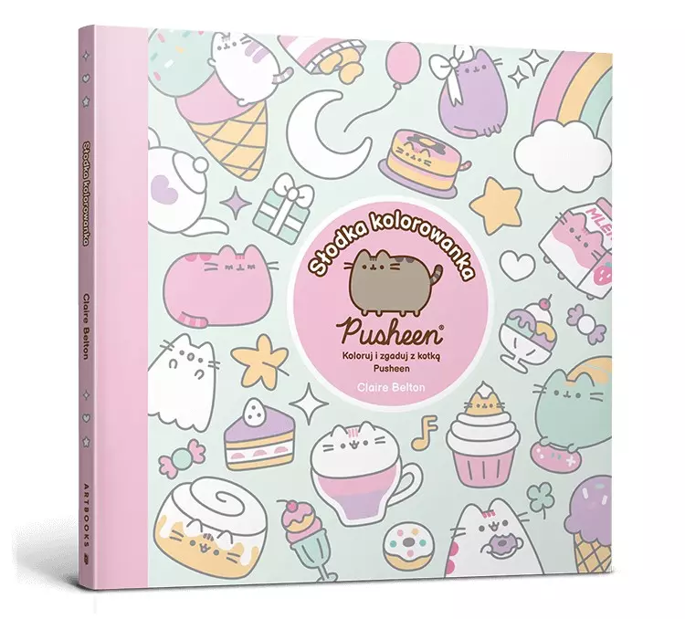 Pusheen. Słodka kolorowanka. Koloruj i zgaduj z kotką Pusheen - Książki