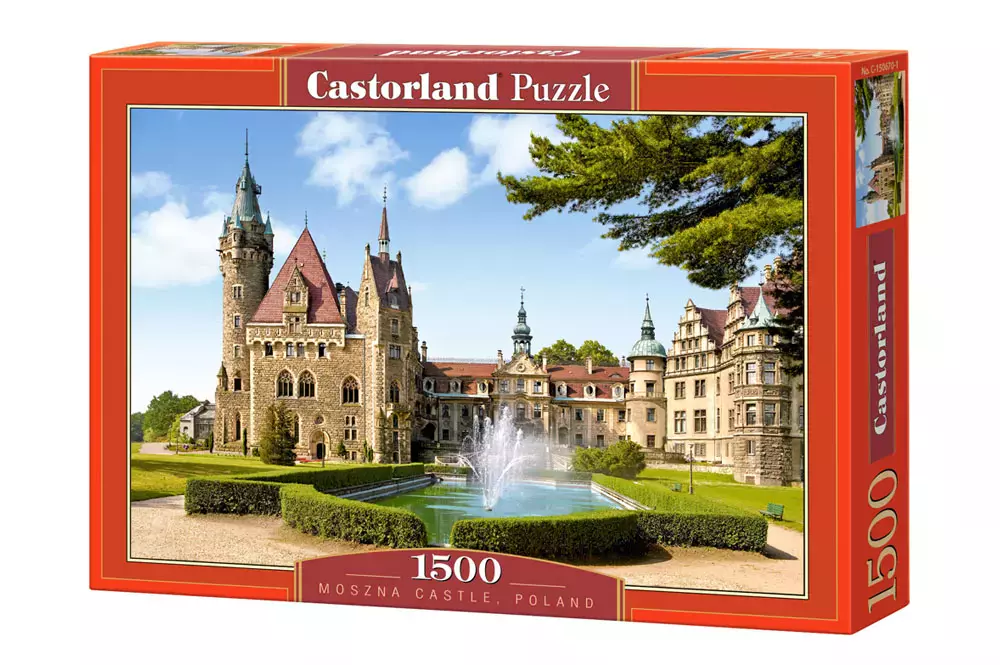 Puzzle z widokiem na bajkowy Zamek w Mosznej – Castorland 1500 elementów