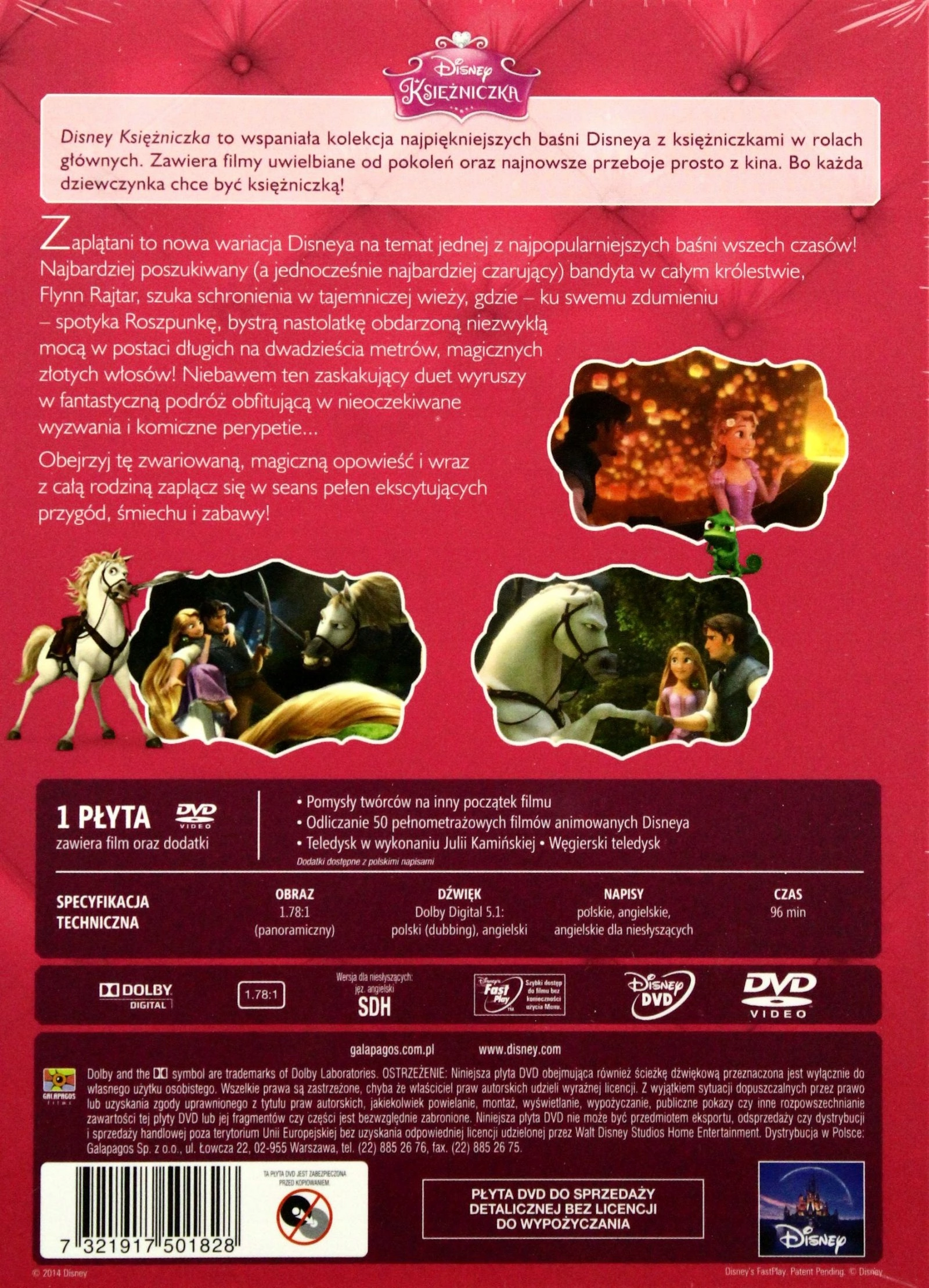 Disney Księżniczka. Zaplątani, DVD - Filmy