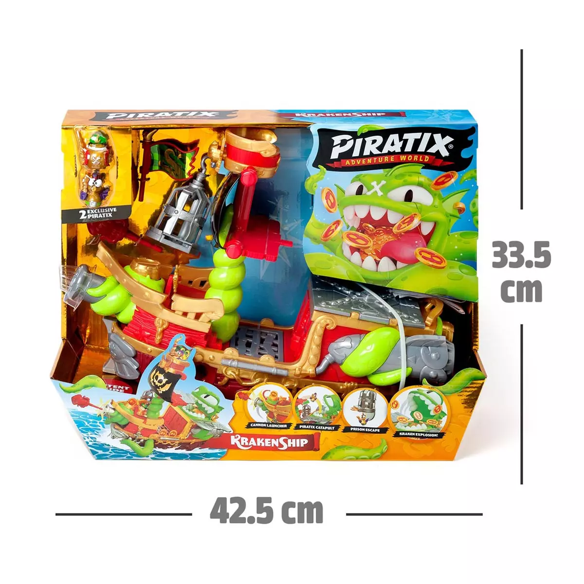 Piratix. Statek Krakena, pojazd z figurką - Zabawki