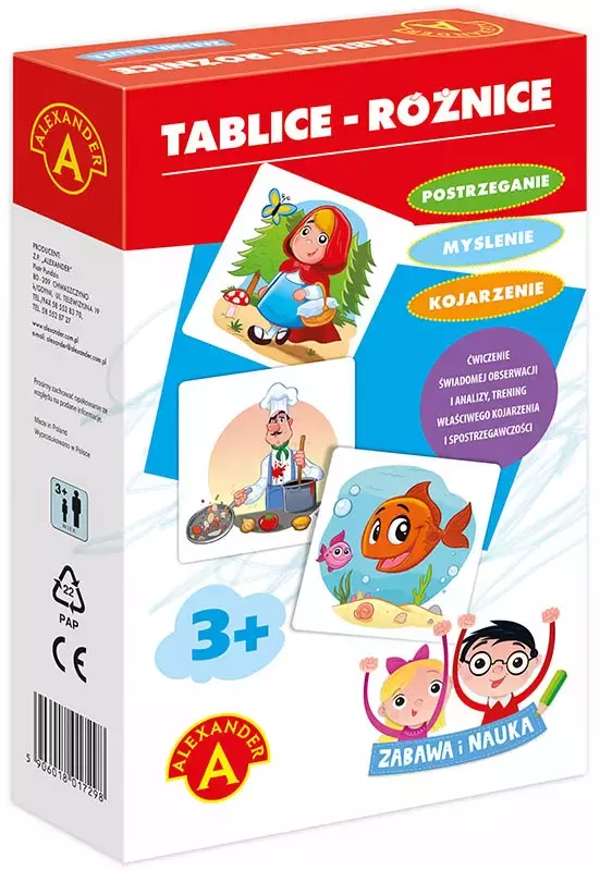Zabawa i nauka. Tablice-różnice - Zabawki