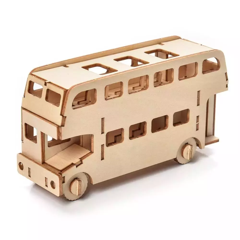 Puzzle drewniane Model 3D Autobus - Zabawki
