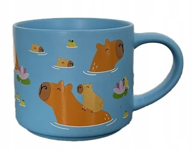 Duży porcelanowy kubek - Kapibara 470ml - Papiernicze i szkolne