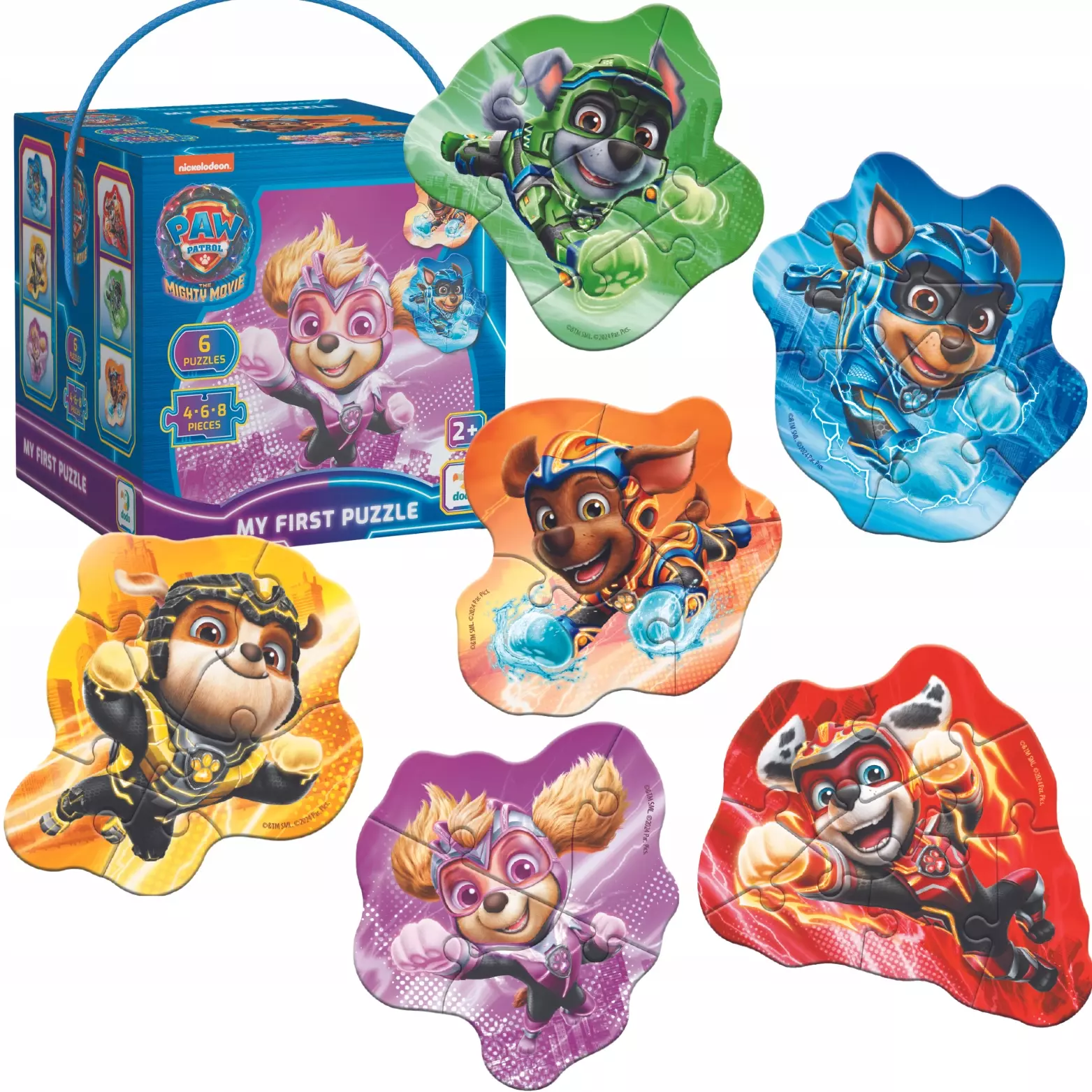 Puzzle 4, 6, 8 elementy. Psi Patrol. Bohaterowie - Puzzle