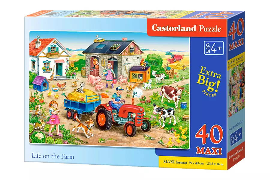 Puzzle maxi 40 elementów. Życie na farmie