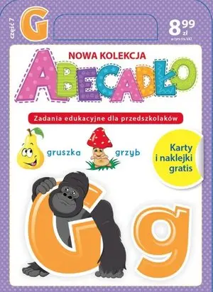 ABECADŁO Zadania edukacyjne dla przedszkolaków - literka G. Część 7 - Książki
