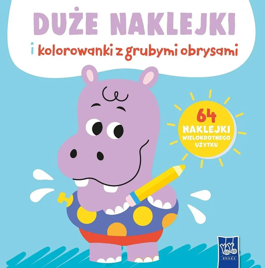 Duże naklejki i kolorowanki z grubymi obrysami - Książki