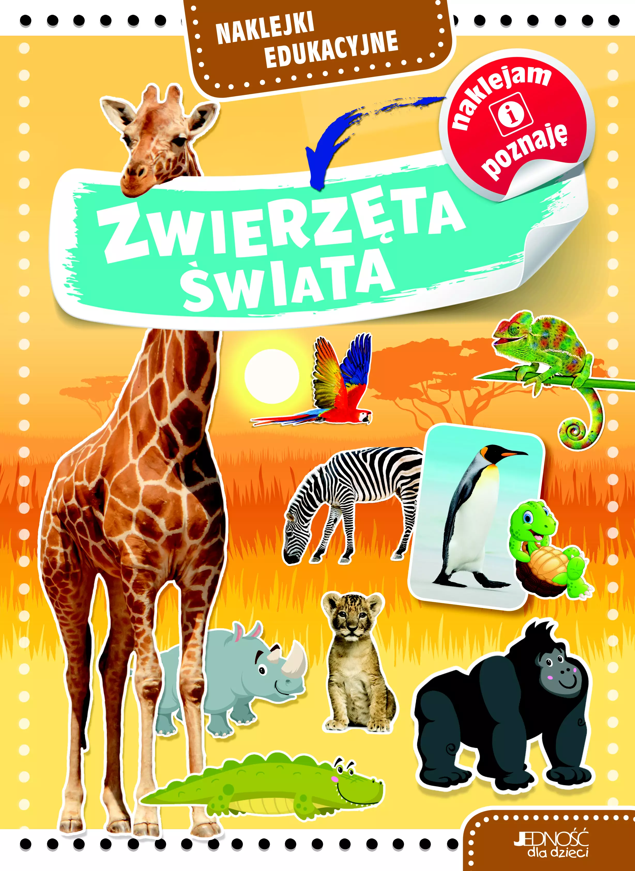 Naklejki edukacyjne. Zwierzęta świata - Książki