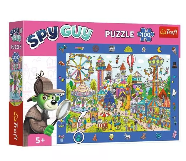 Puzzle 100 elementów Obserwacyjne Spy Guy Wesołe miasteczko - Puzzle