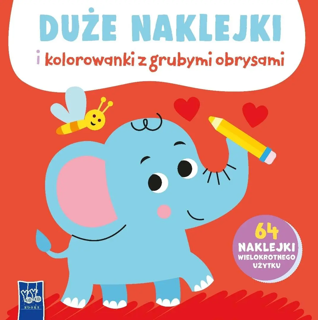Duże naklejki i kolorowanki z grubymi obrysami - Książki