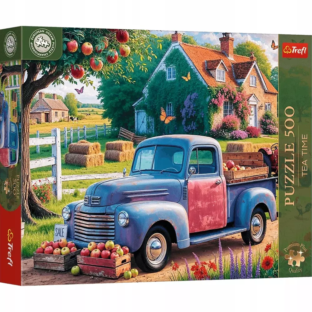 Puzzle 500 el. PPQ, Mistrzostwa Europy, Tea Time: Samochód farmera - Puzzle