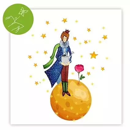 Karnet kwadrat z niespodzianką Mały Książę - Książki