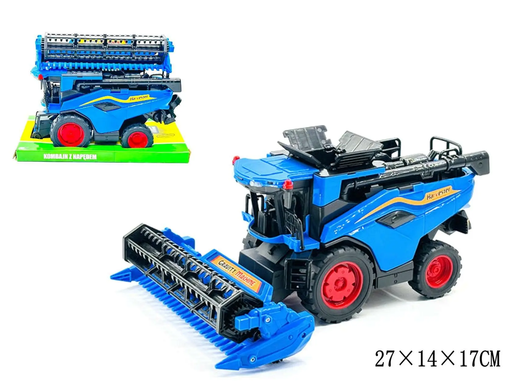 Kombajn Zbożowy New Niebieski 666-317A - Zabawki