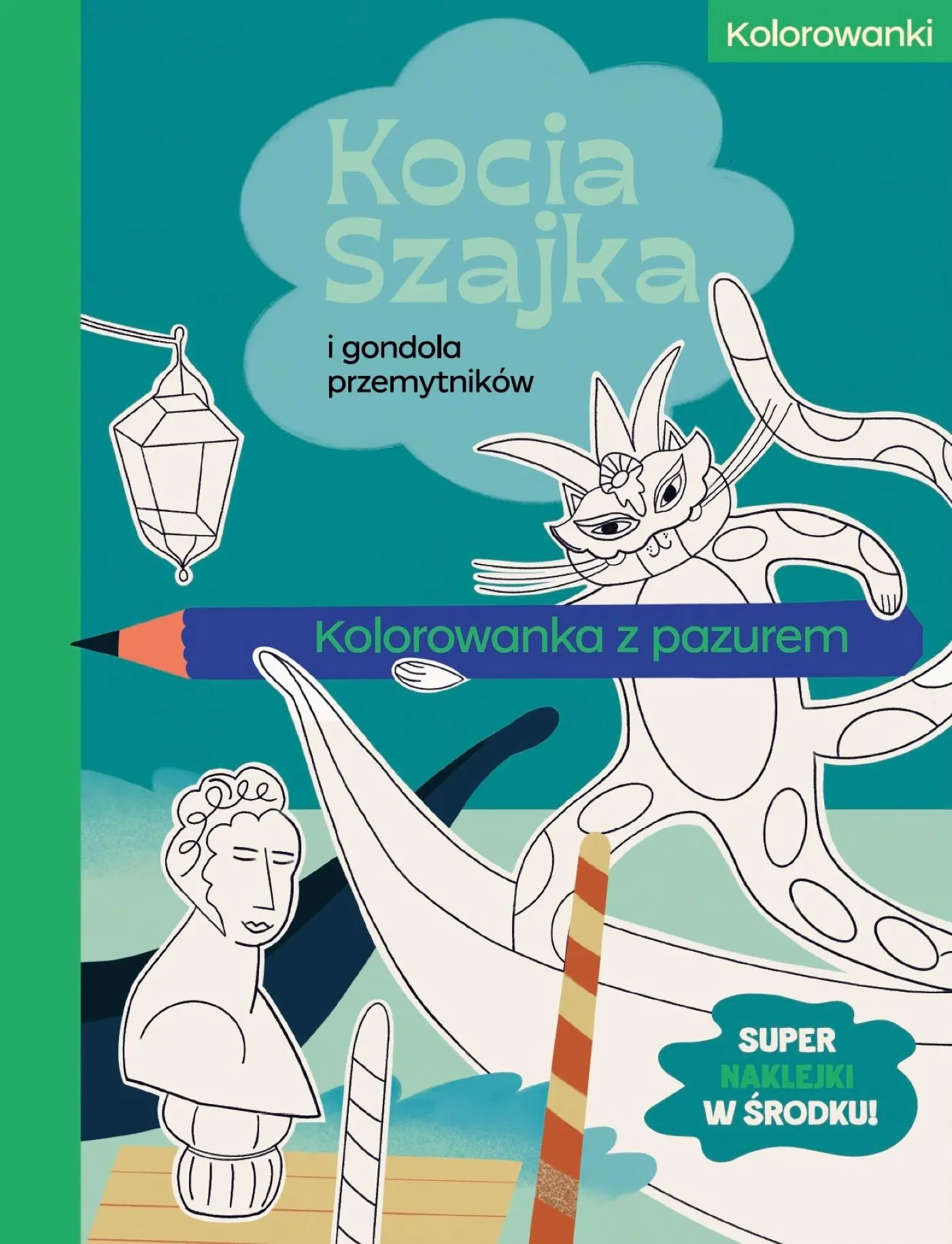 Kocia Szajka i gondola przemytników. Kolorowanka z pazurem - Książki