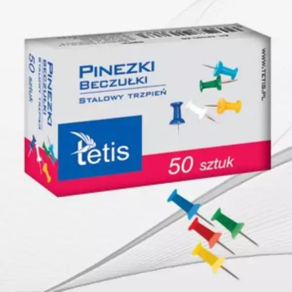 Pinezki beczułki kolorowe - Papiernicze i szkolne