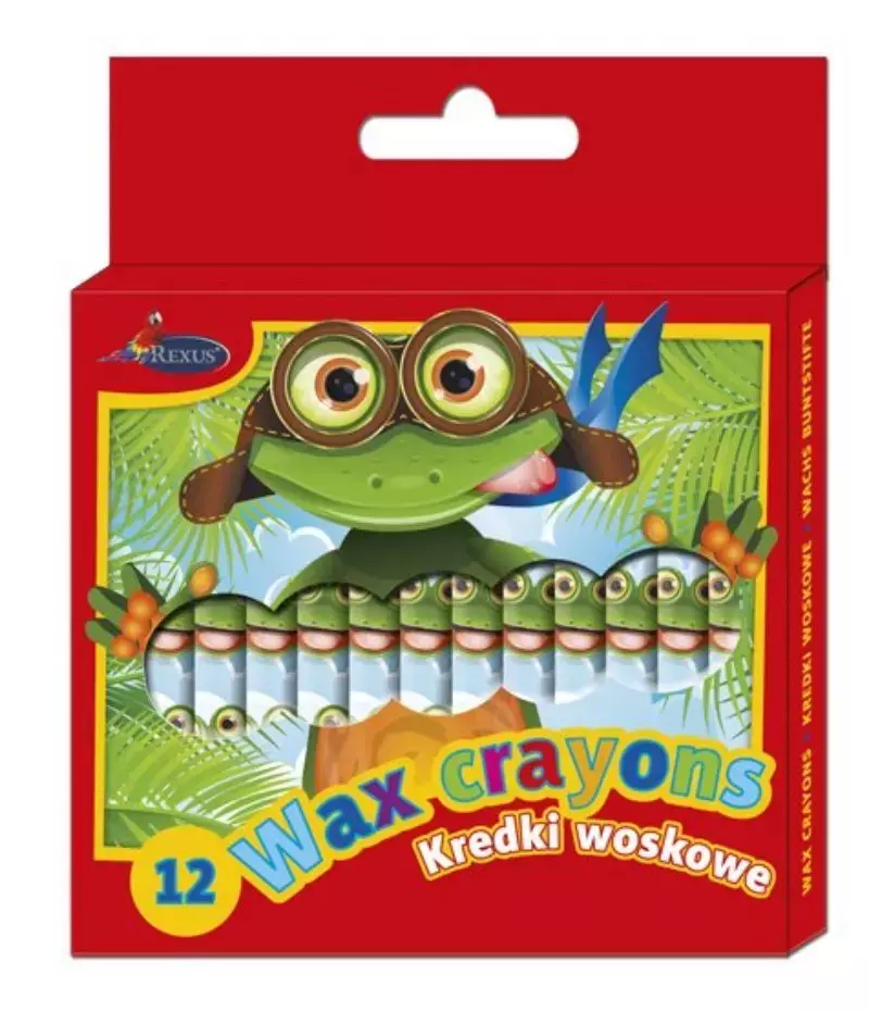 Kredki woskowe 12 kolorów - Papiernicze i szkolne