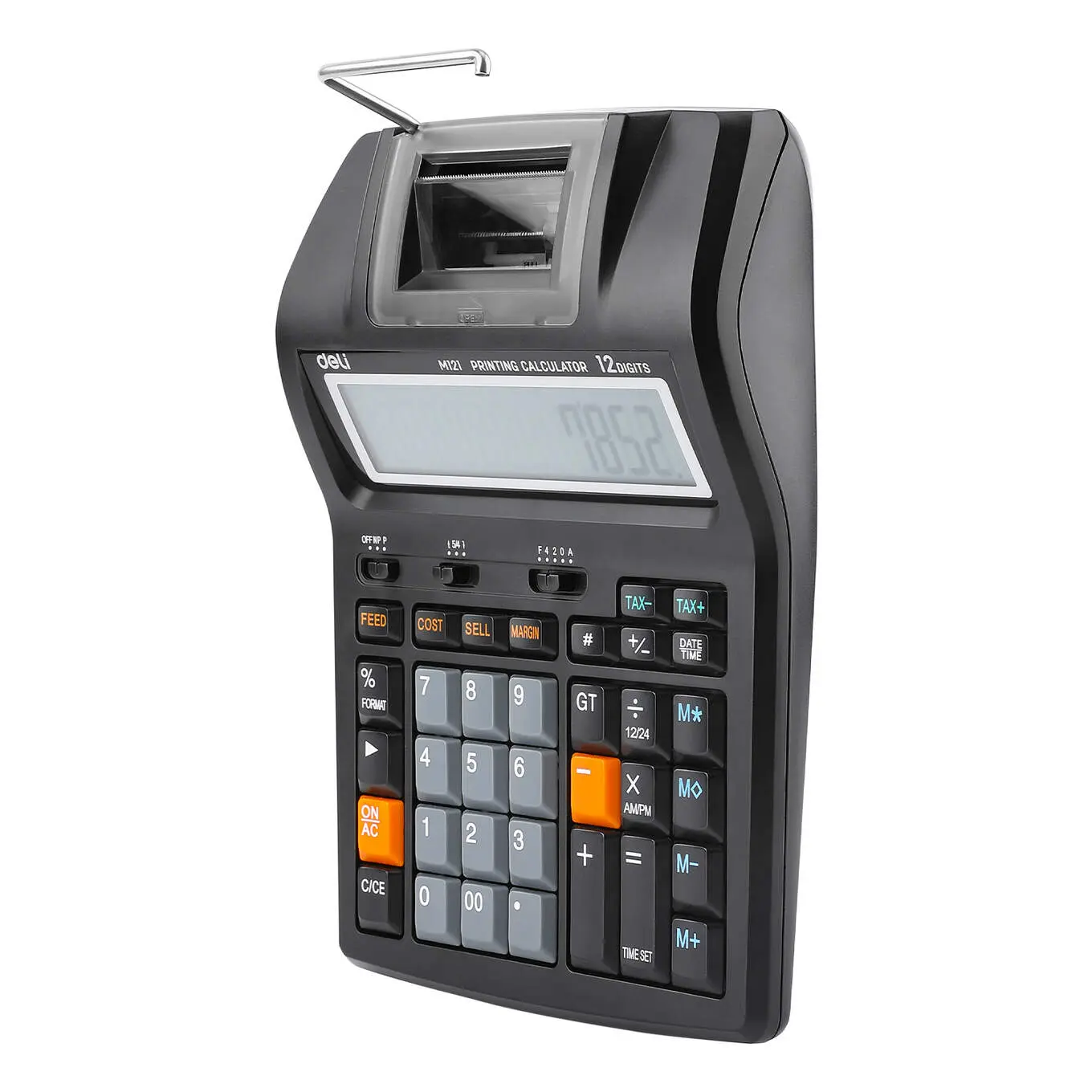 Kalkulator z drukarką DELI czarny - Papiernicze i szkolne