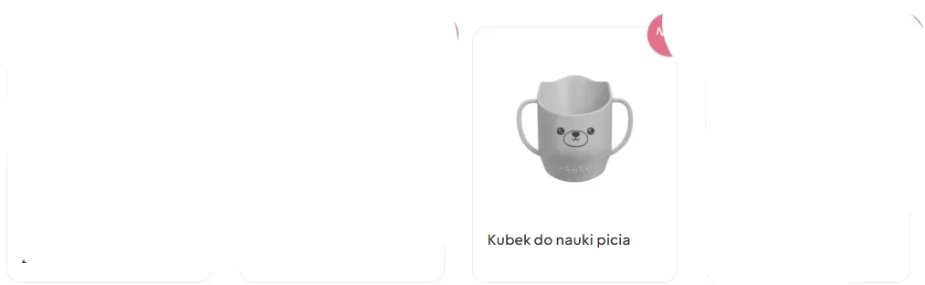 Kubek Pochyły Do Nauki Picia Szary A0695 - Zabawki