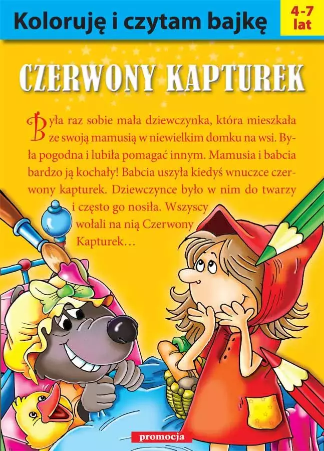 Koloruję i czytam bajkę - Czerwony Kapturek - Książki
