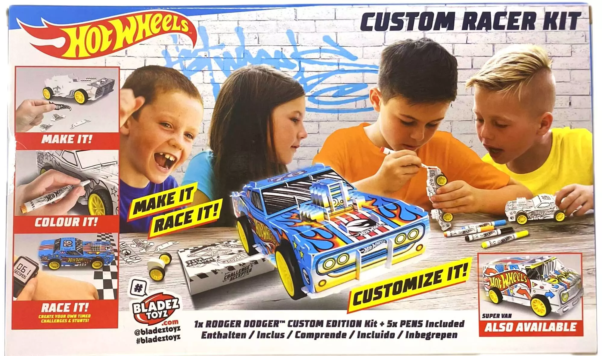 Bladez toyz. BTHW-M01Y Hot Wheels, kreatywny zestaw Maker Kitz - Zabawki