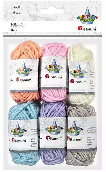 Włóczka pastelowa, 6 kolorów - Papiernicze i szkolne