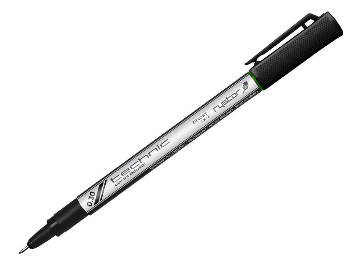 Cienkopis kre?larski Rystor Technic 0.3mm - zielony - Papiernicze i szkolne