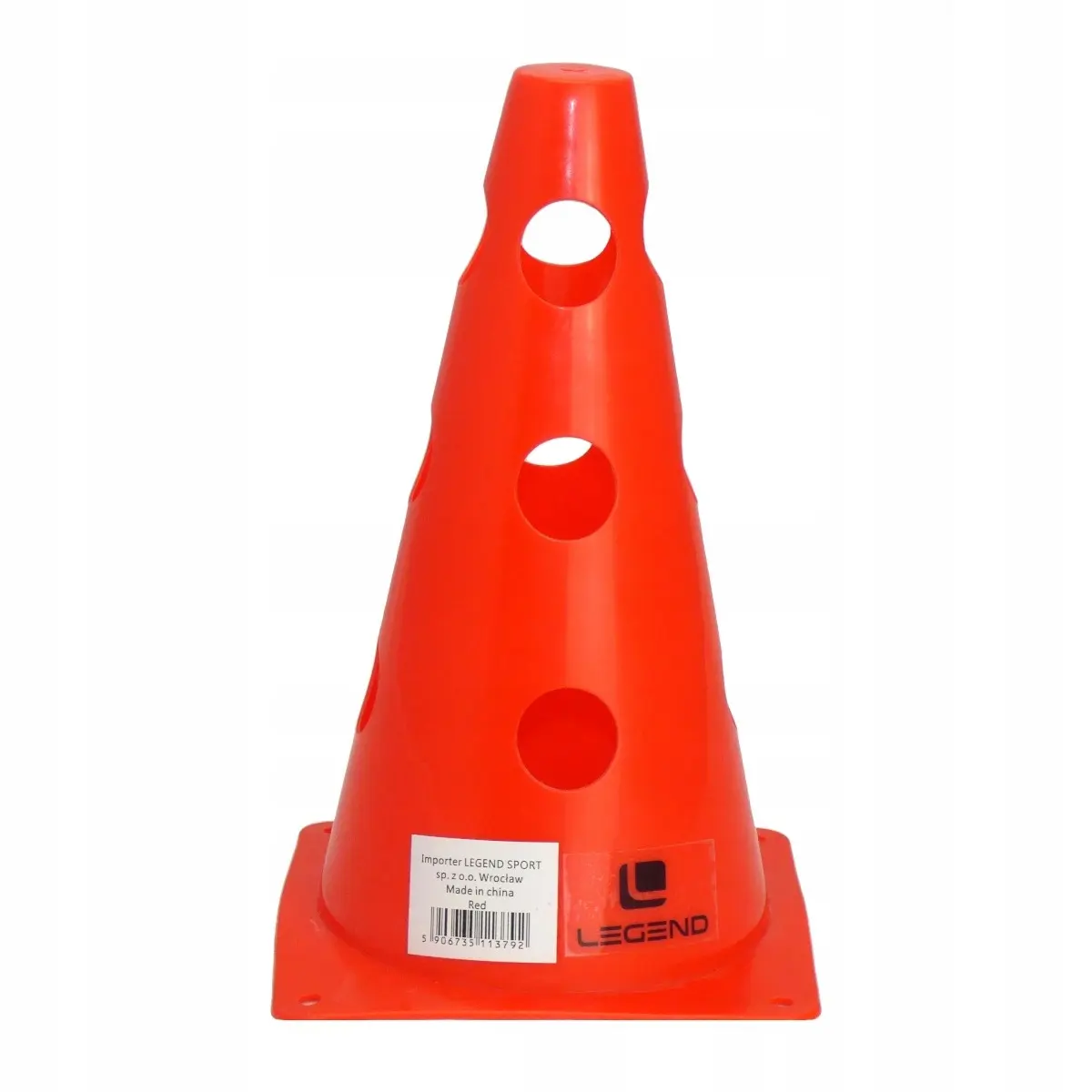 Pachołek 23 Cm z Otworami Czerwony - Zabawki