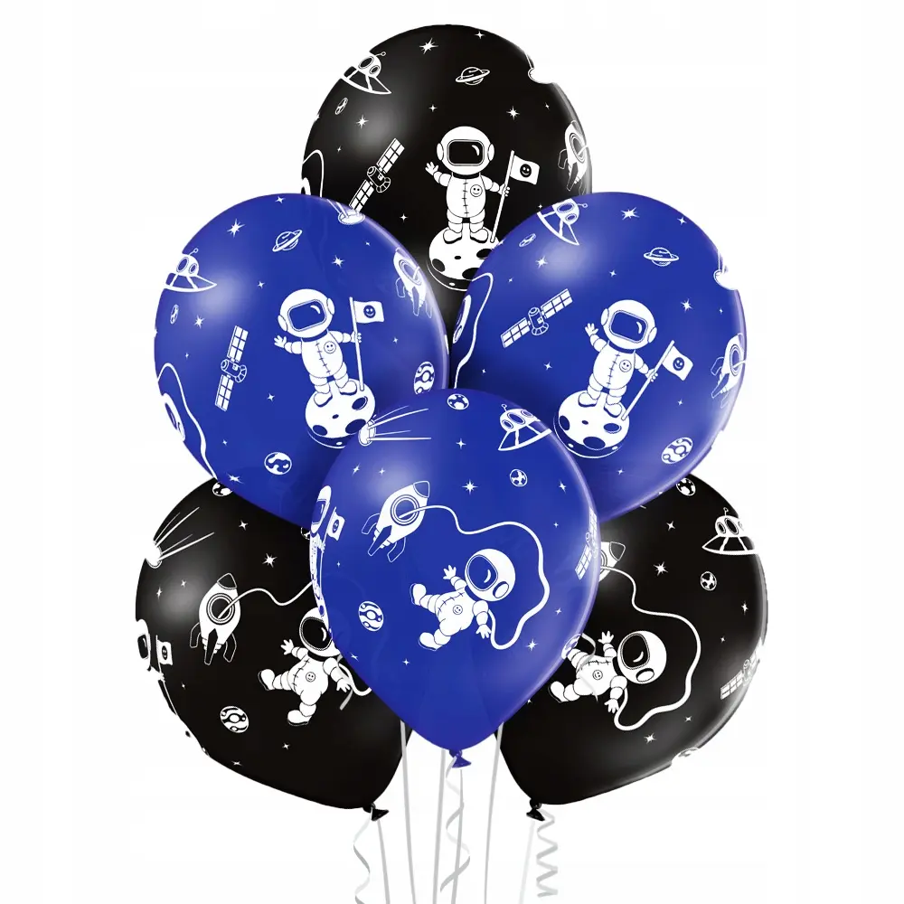 Balony Belbal 12", D11, kosmonauta, 6szt. - Papiernicze i szkolne