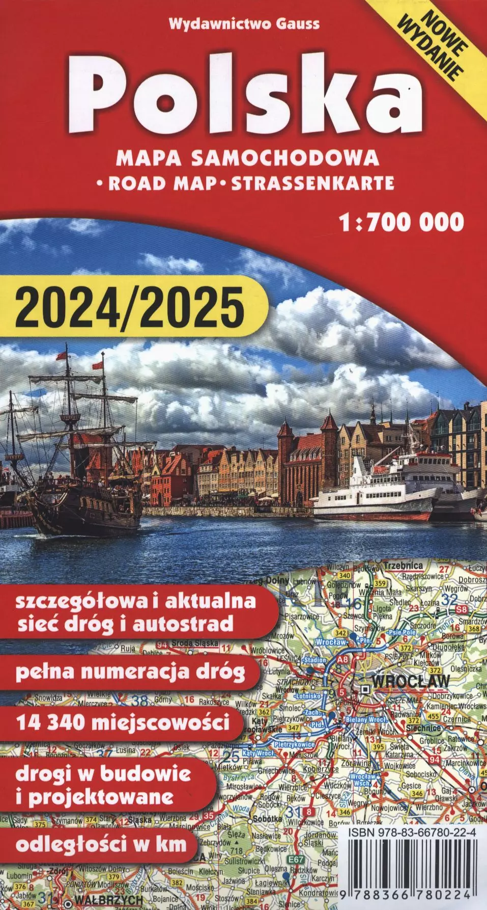 Mapa Polska 1:700 000 - Książki